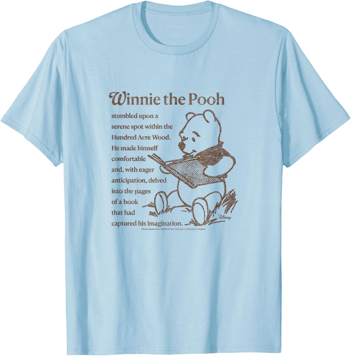 Winnie The Pooh - Pooh Book T-Shirt - T-Shirt | Light Blue