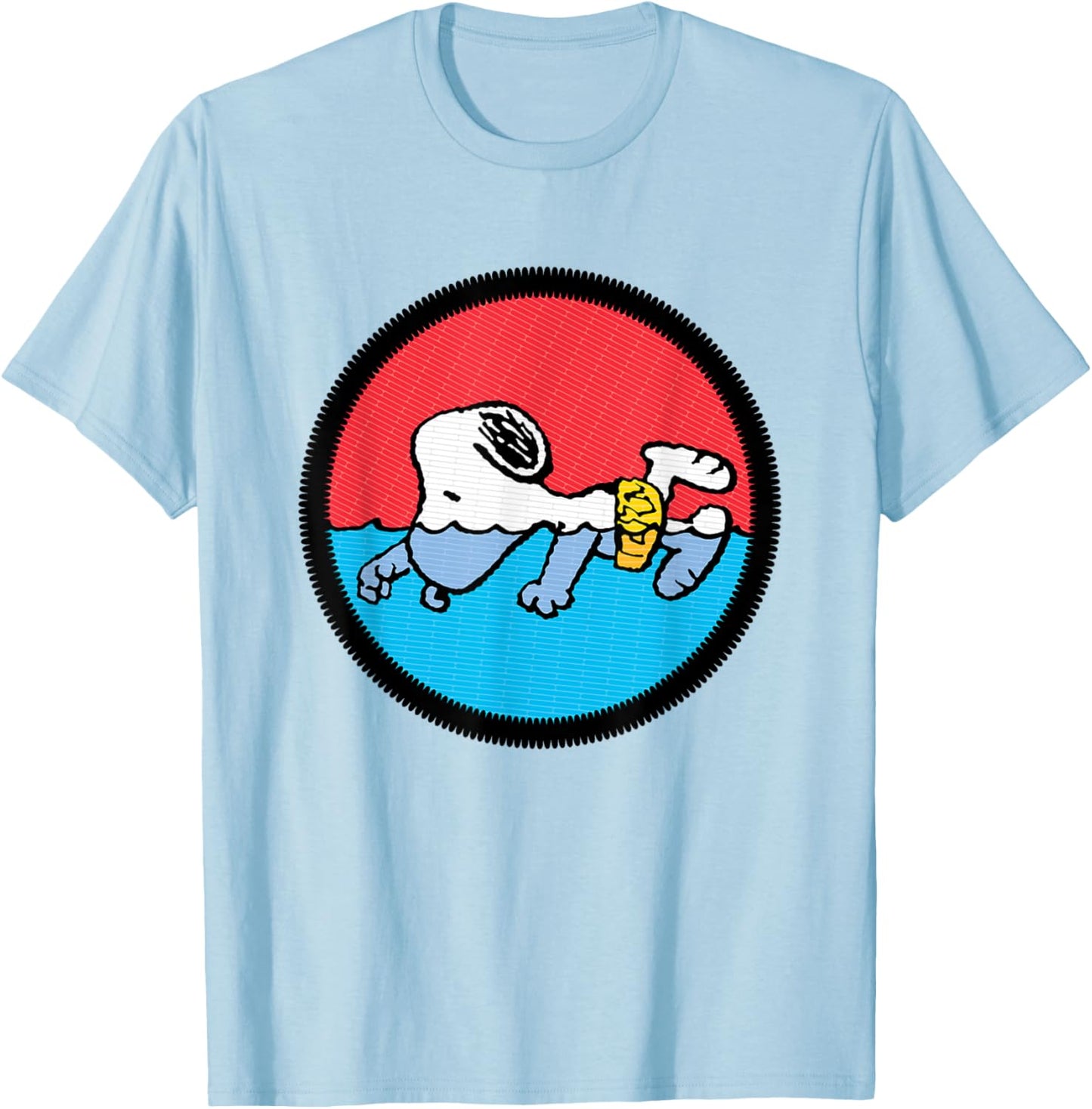 Peanuts Snoopy Swimming T-Shirt - T-Shirt | Light Blue