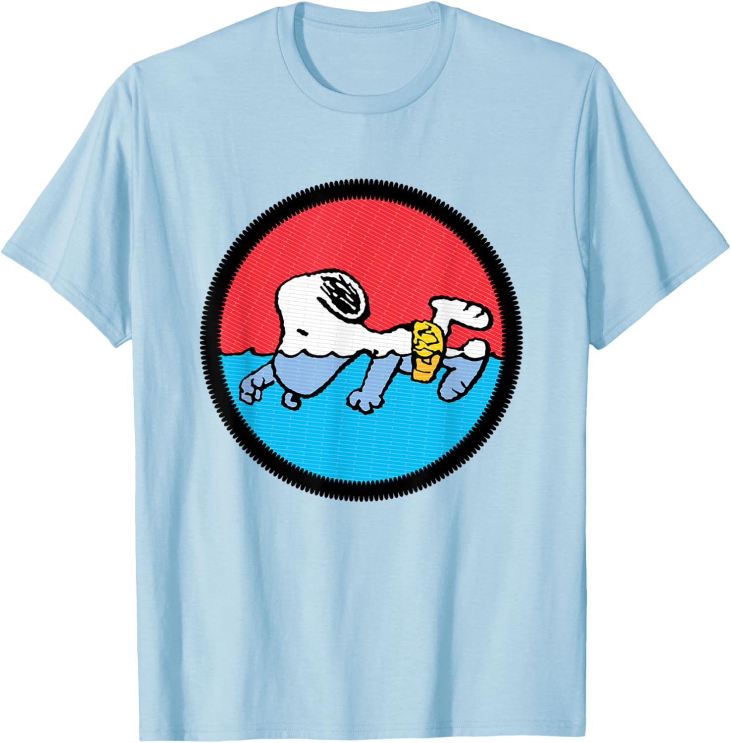 Peanuts Snoopy Swimming T-Shirt - T-Shirt | Light Blue