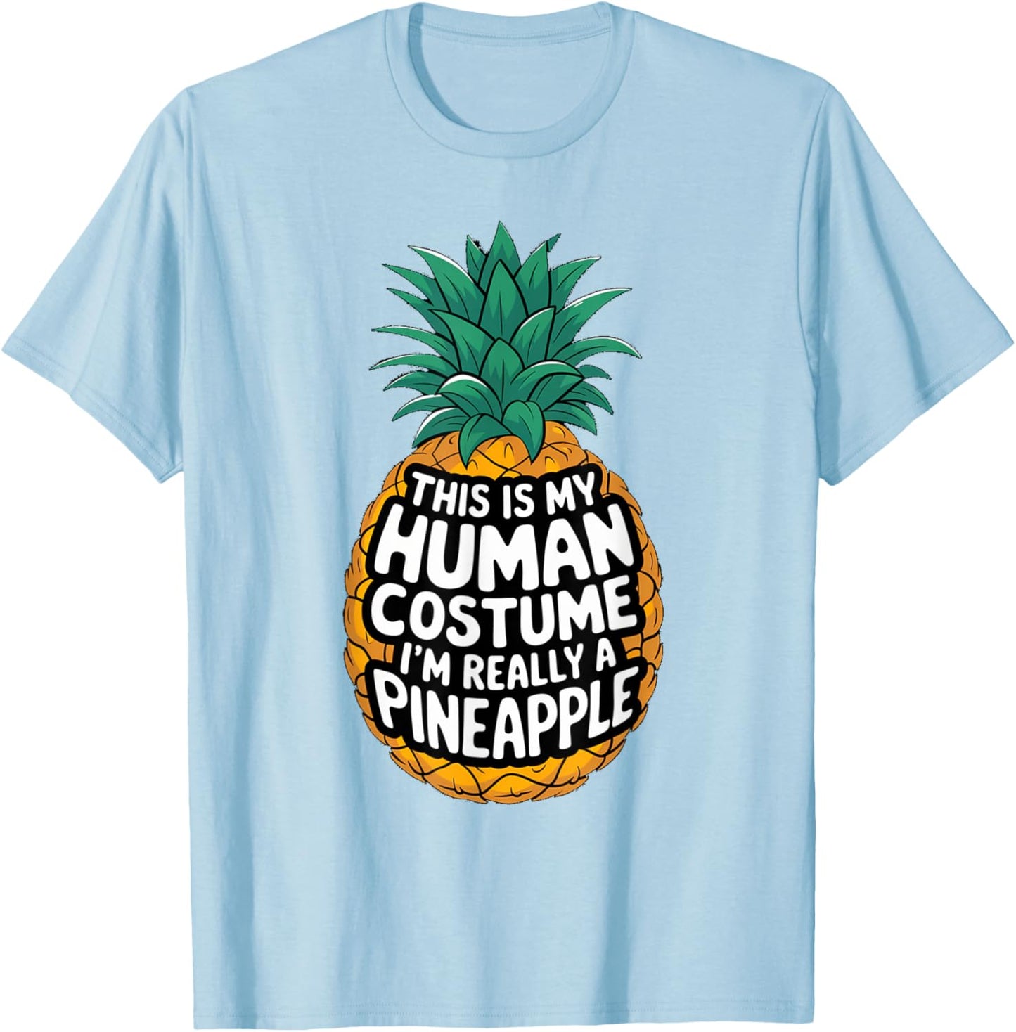 Pineapple Halloween Costume Carnival Pineapple Costume T-Shirt - T-Shirt | Light Blue