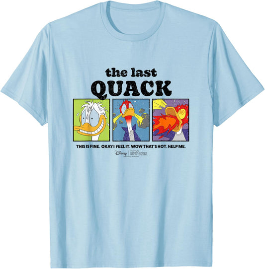 Disney Hot Ones Donald Duck The Last Quack Panels Distressed T-Shirt - T-Shirt | Light Blue
