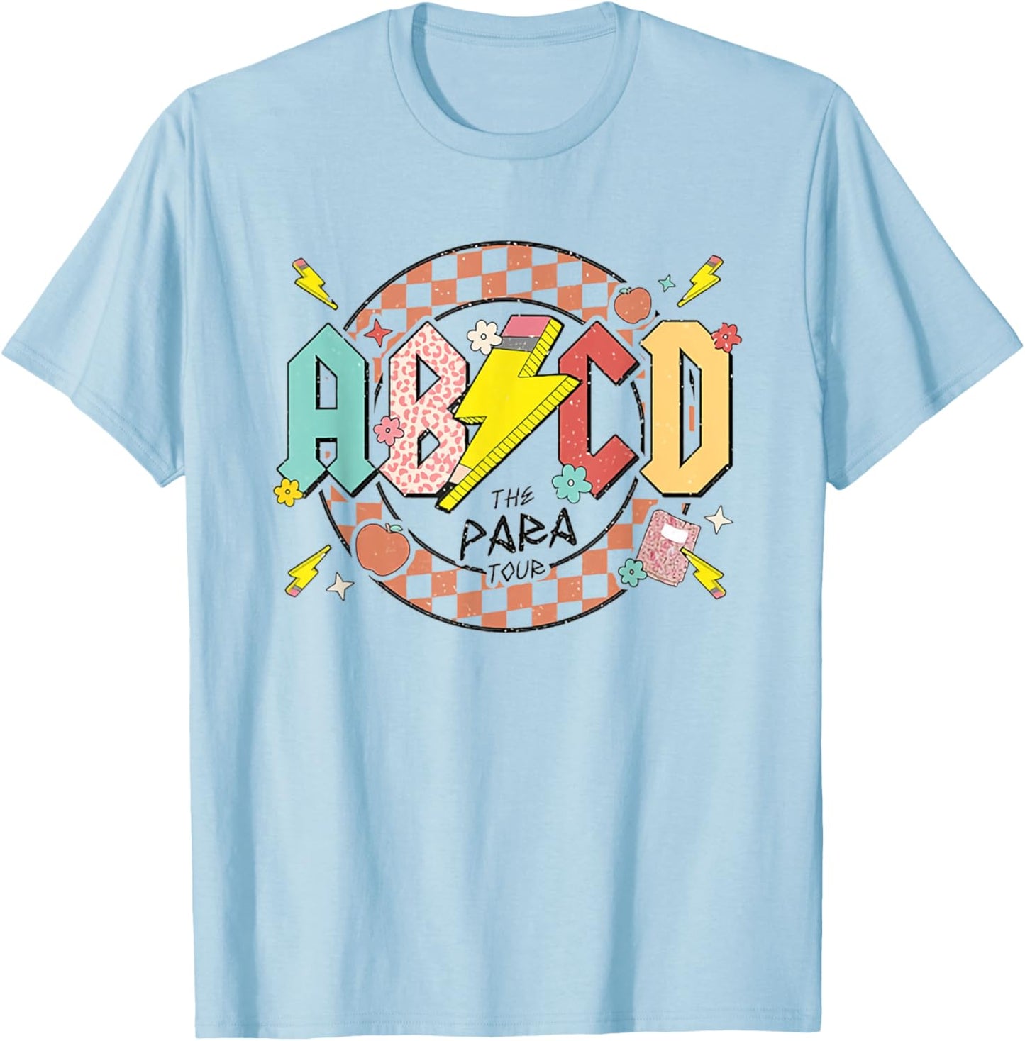 The Para Tour ABCD Pencil Lightning Bolt Parapro End of Year T-Shirt - T-Shirt | Light Blue