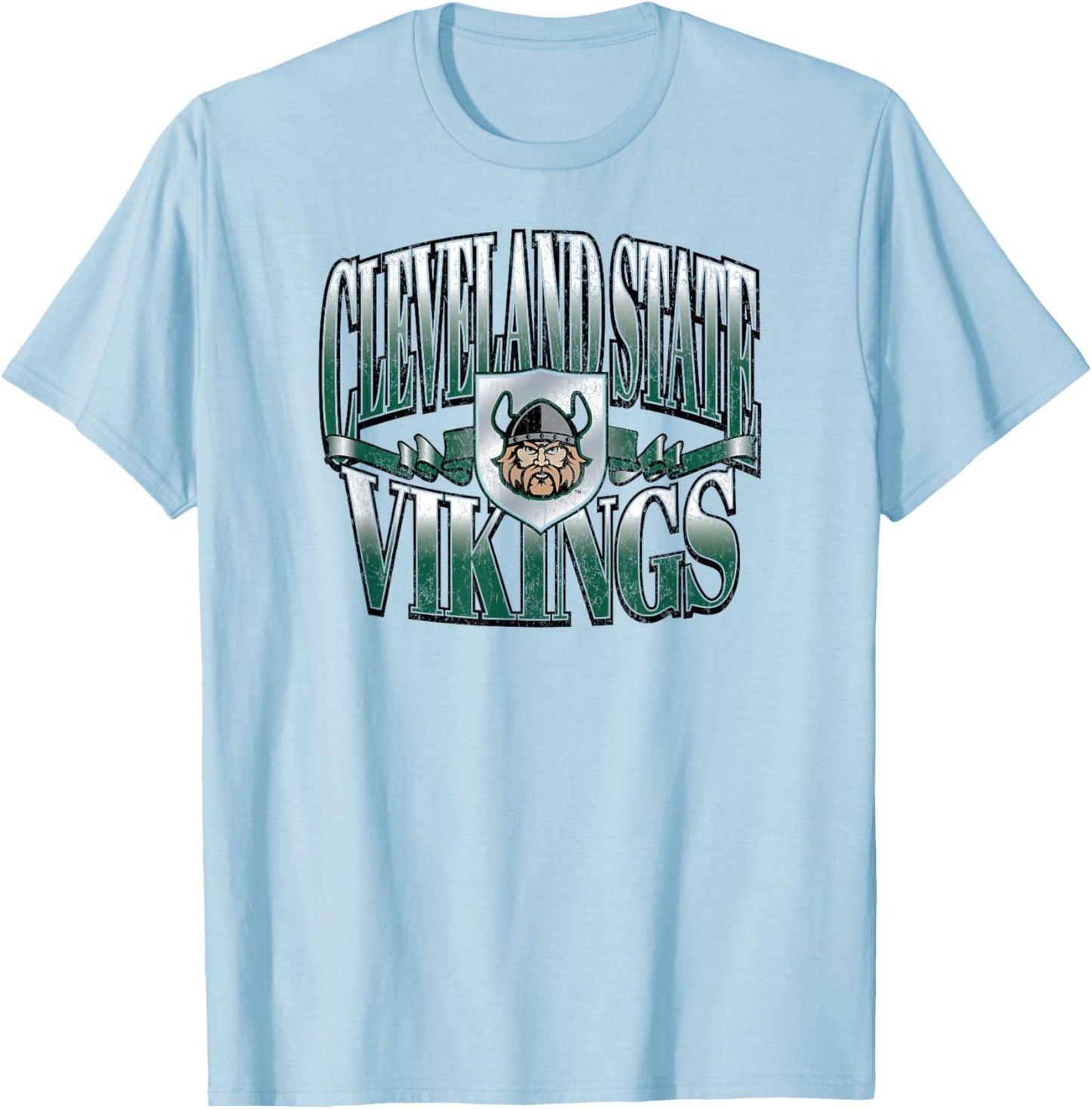 Cleveland State Vikings Retro Class White T-Shirt - T-Shirt | Light Blue