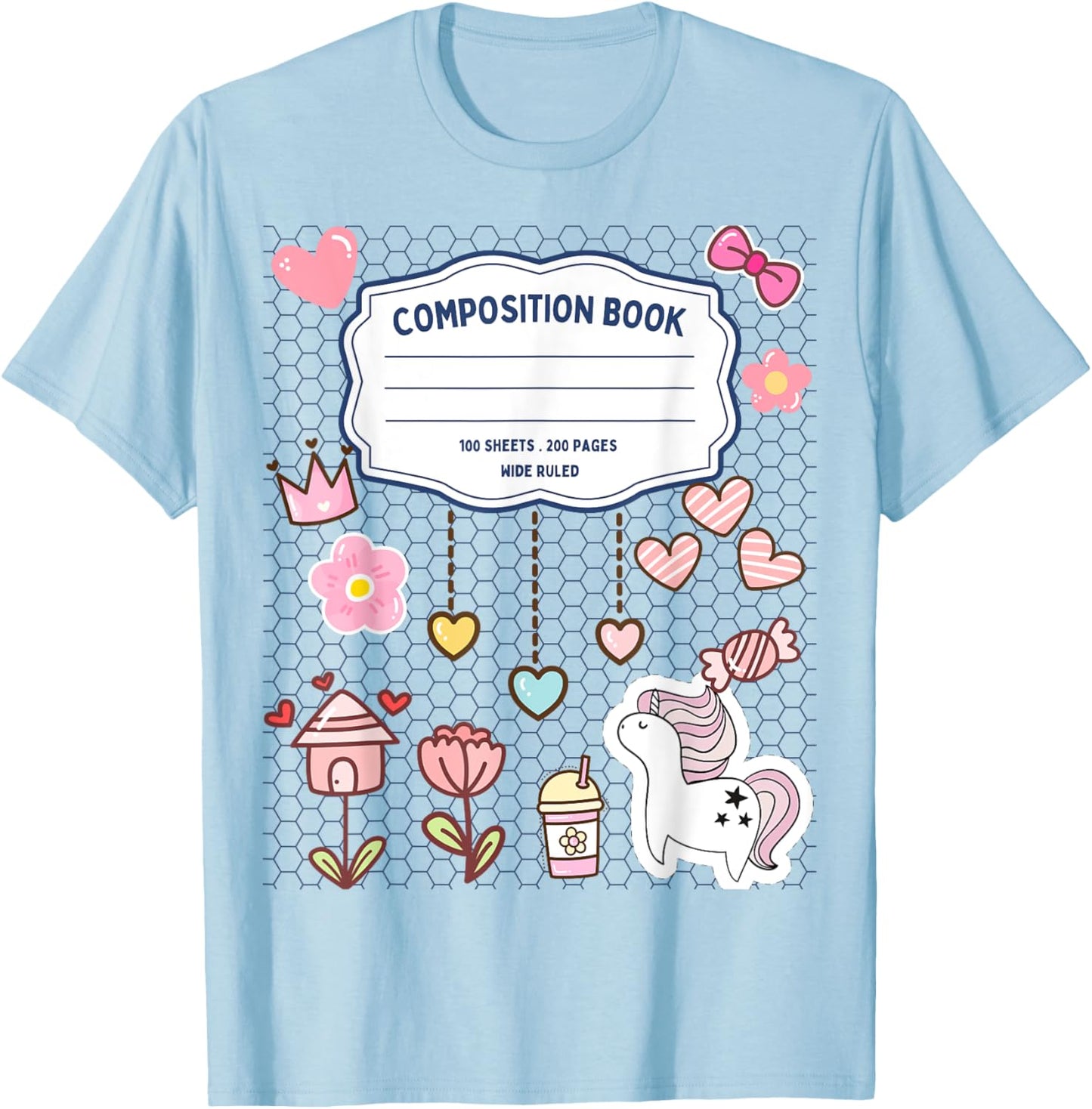 Composition Notebook Costume Matching Group Halloween T-Shirt - T-Shirt | Light Blue