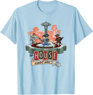 Fallout - The House Always Wins T-Shirt - T-Shirt | Light Blue