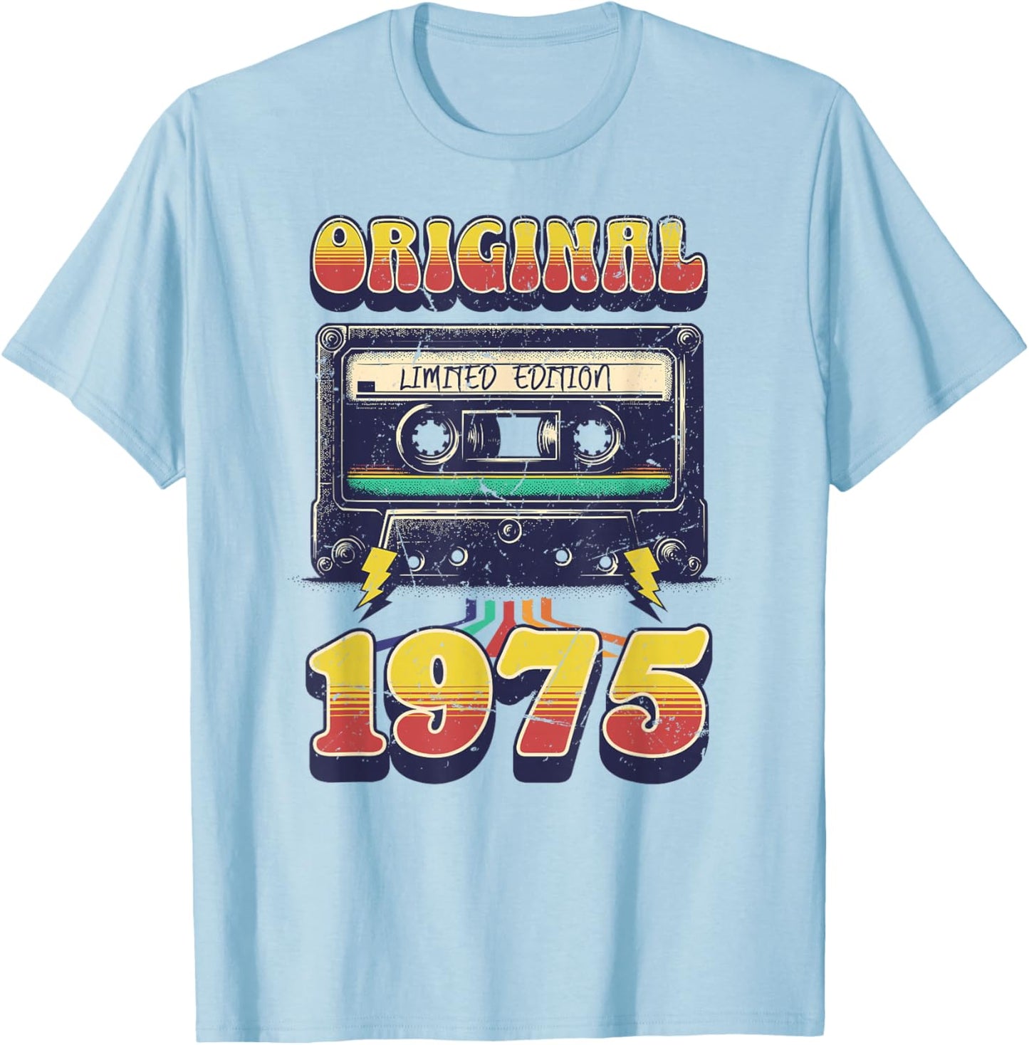 50th Birthday Retro Vintage 1975 Men Women T-Shirt - T-Shirt | Light Blue