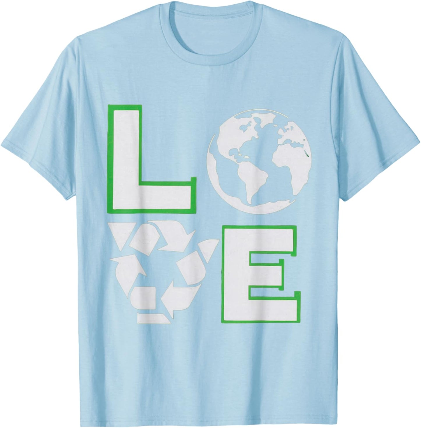 Vintage Green Recycle Earth Day Teacher Kids Recycling , Black, S T-Shirt - T-Shirt | Light Blue