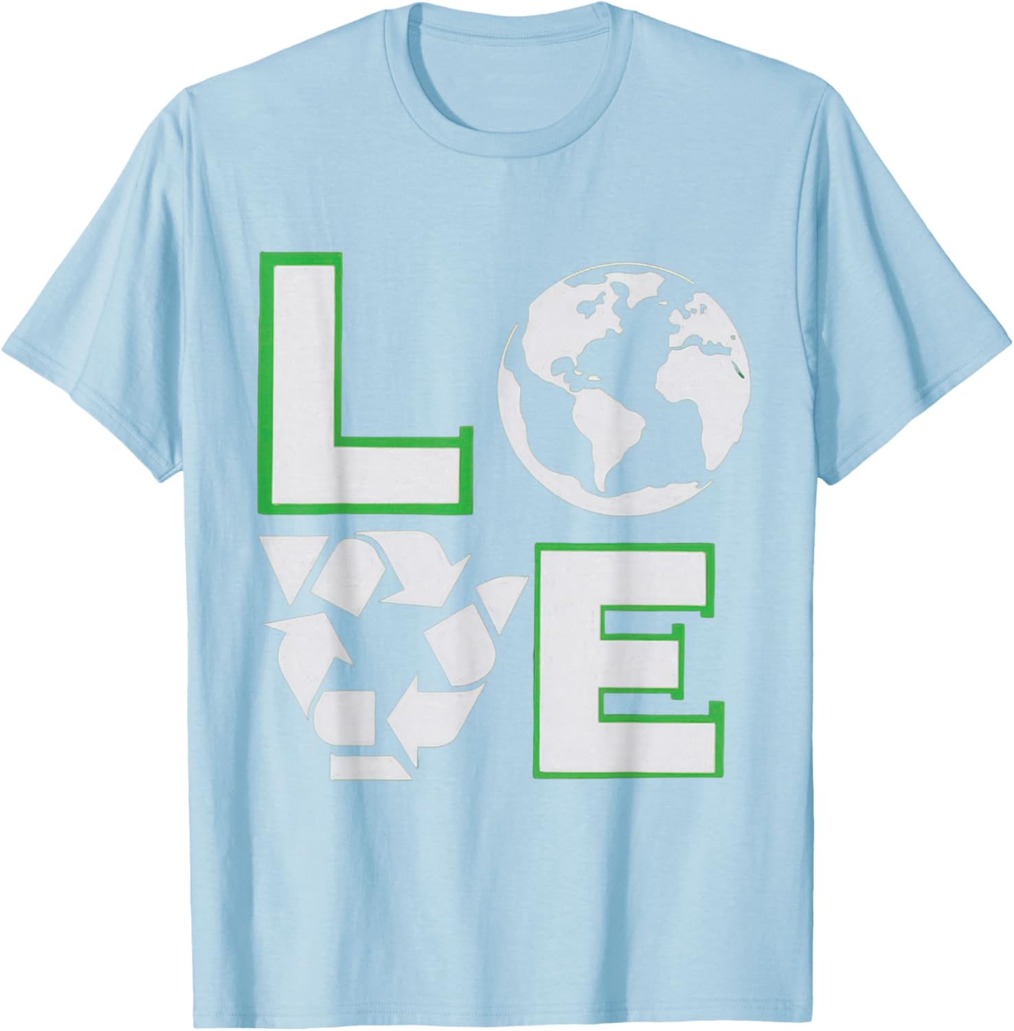 Vintage Green Recycle Earth Day Teacher Kids Recycling , Black, S T-Shirt - T-Shirt | Light Blue