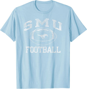 SMU Mustangs Football Intensity Red Officially Licensed T-Shirt - T-Shirt | Light Blue