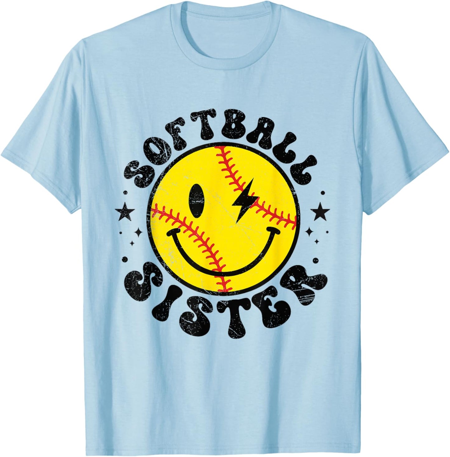 I'm Just Here for the Snacks Softball Sister Toddler Kids T-Shirt - T-Shirt | Light Blue
