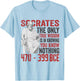 Socrate Ancient Philosopher Quote Classical Greek Philosophy T-Shirt - T-Shirt | Light Blue