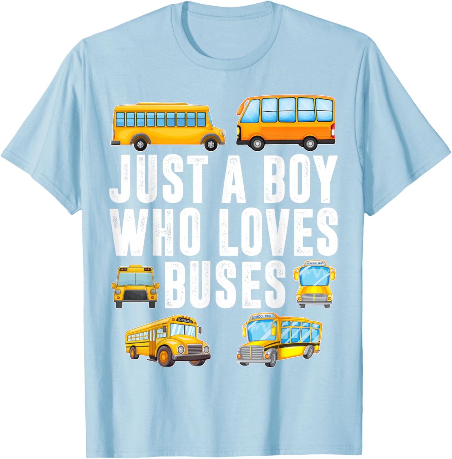 Toddler Boy Who Loves School Bus Driver Yellow Kid Men Women T-Shirt - T-Shirt | Light Blue