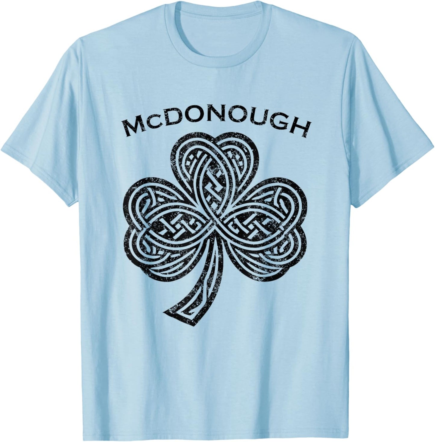 McDonough Family Last Name Irish Ireland Celtic T-Shirt - T-Shirt | Light Blue