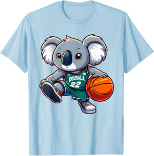 Koala playing Basketball T-Shirt - T-Shirt | Light Blue