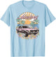 Ford – Vintage Pink Mustang Floral Beach Sunset Palmen T-Shirt - T-Shirt | Light Blue