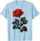 Red Rose Flower Gardening Floral Men Women Kids T-Shirt - T-Shirt | Light Blue