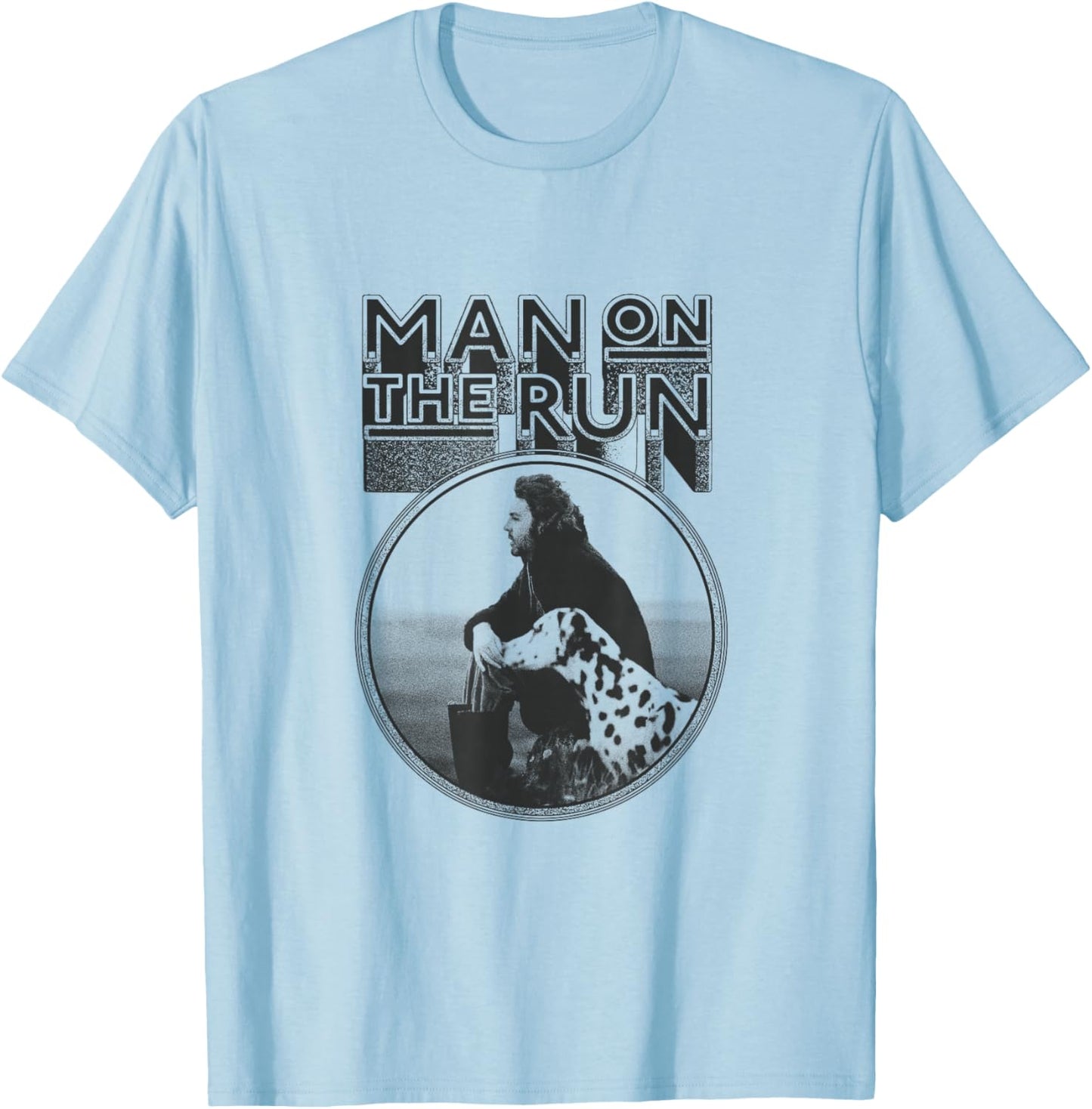 Official Exclusive Paul McCartney Man On The Run Profile T-Shirt - T-Shirt | Light Blue