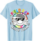 Field Day White Team Smile Face Peace Sign Men Women Kids T-Shirt - T-Shirt | Light Blue