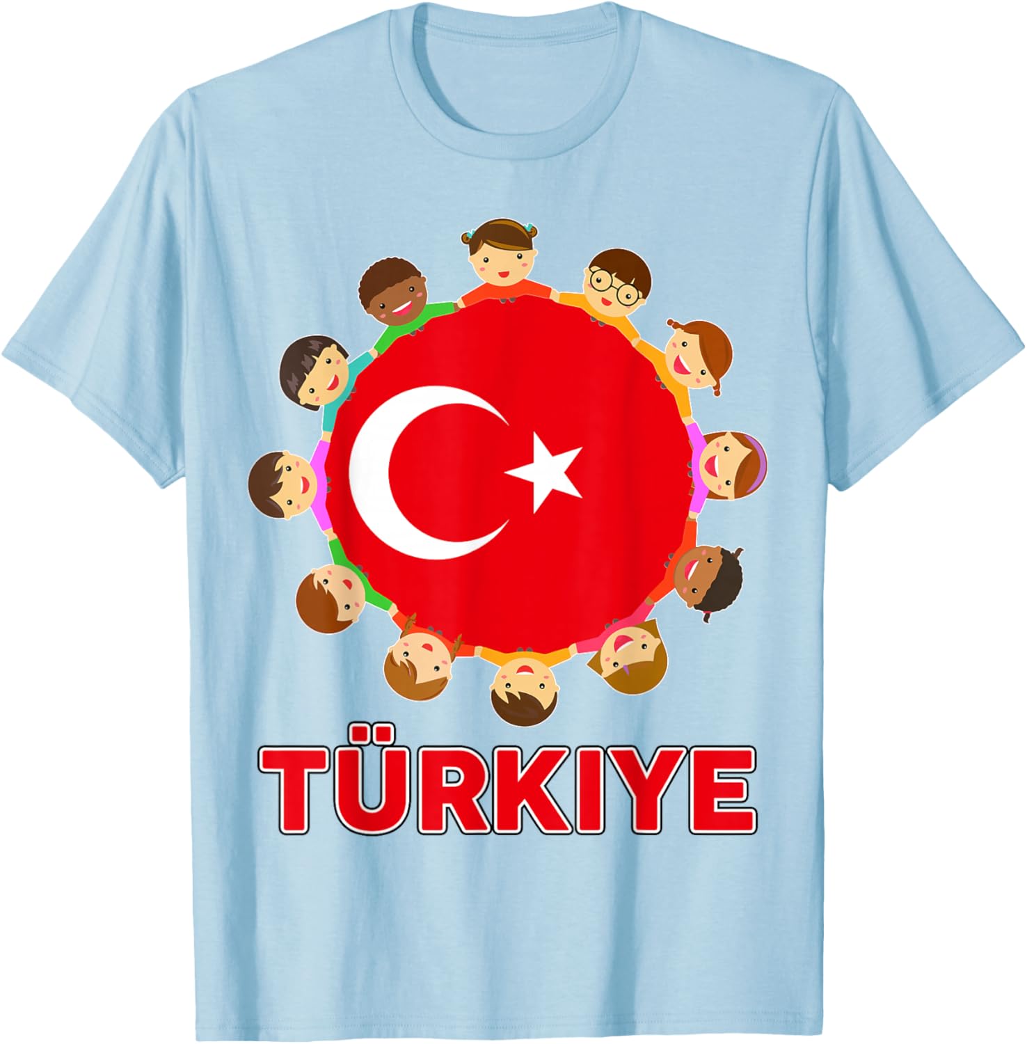 Toddler Turkish-Shirt Flag Turkiye Turkey Kids Men Women Boy T-Shirt - T-Shirt | Light Blue