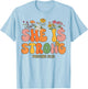 Toddler She Is Strong Jesus Christian God Sister Daughter T-Shirt - T-Shirt | Light Blue