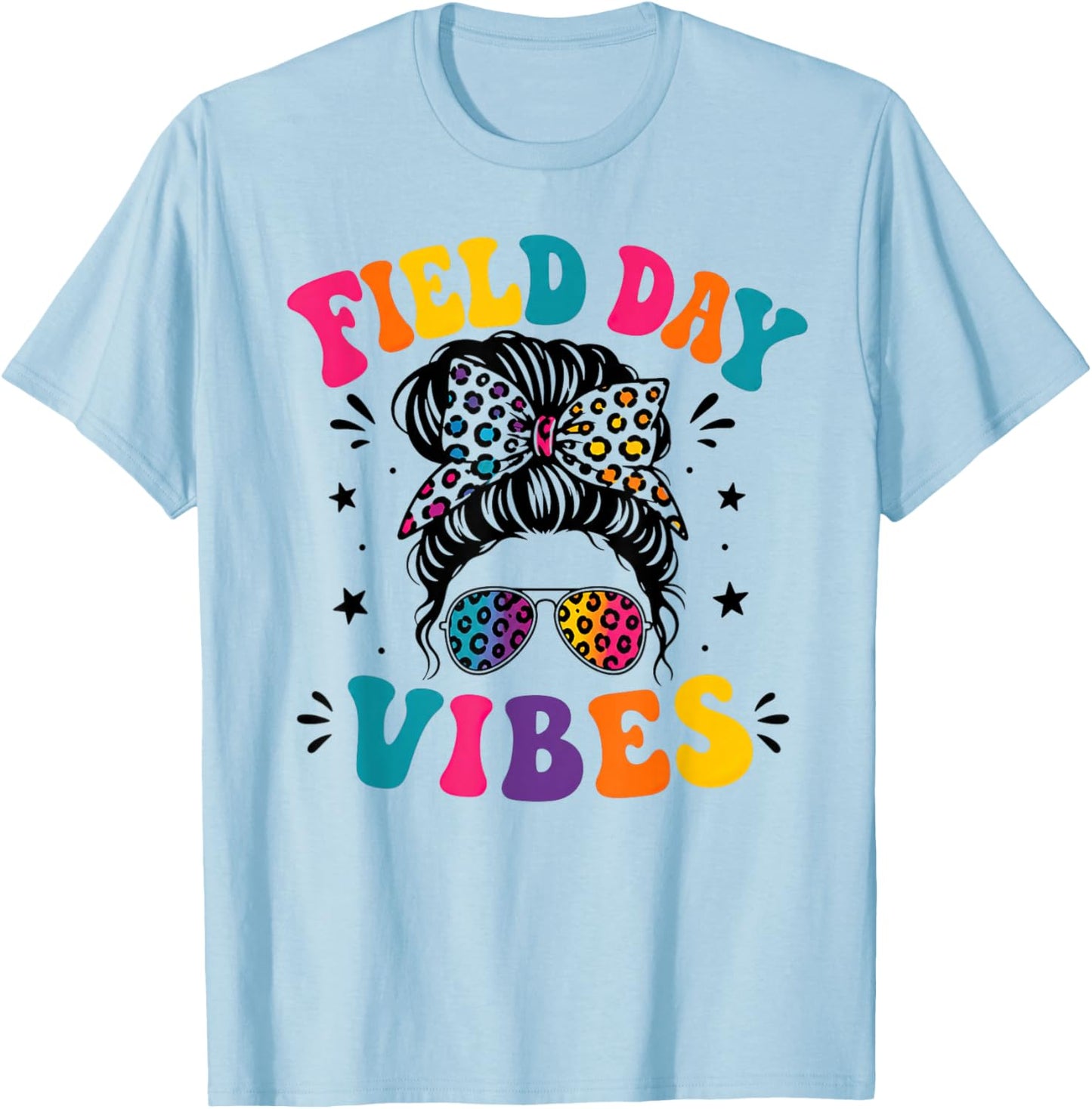 Field Day Vibes for Teacher Kids Happy Field Day 2026 T-Shirt - T-Shirt | Light Blue