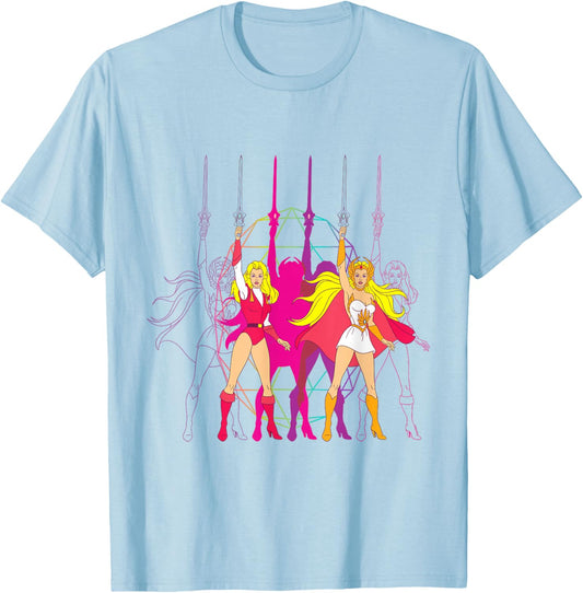 Masters of The Universe She-Ra Transformation T-Shirt - T-Shirt | Light Blue