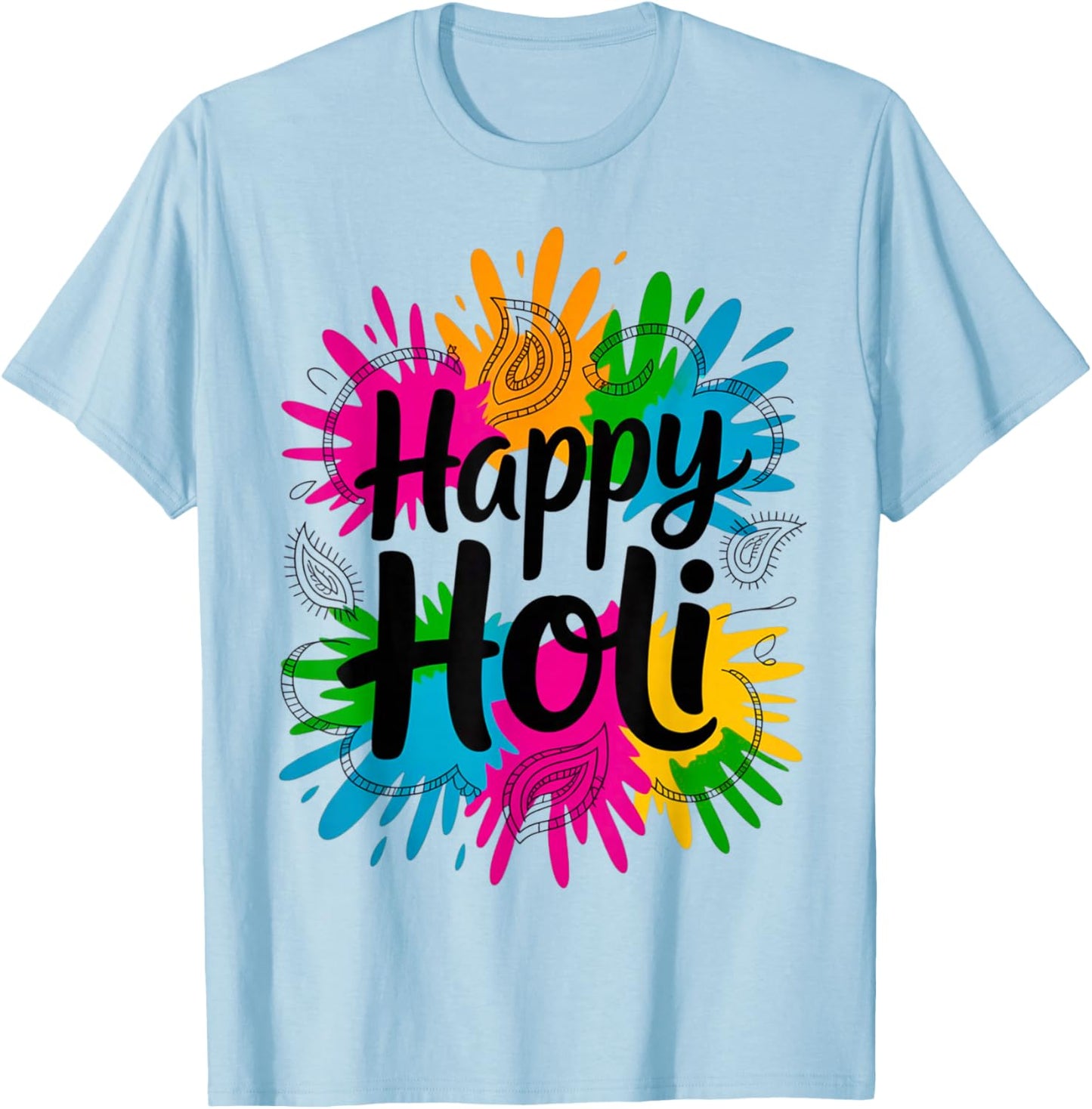 Bura NA Mano Holi Hai India Hindu Colors Happy Holi Festival T-Shirt - T-Shirt | Light Blue