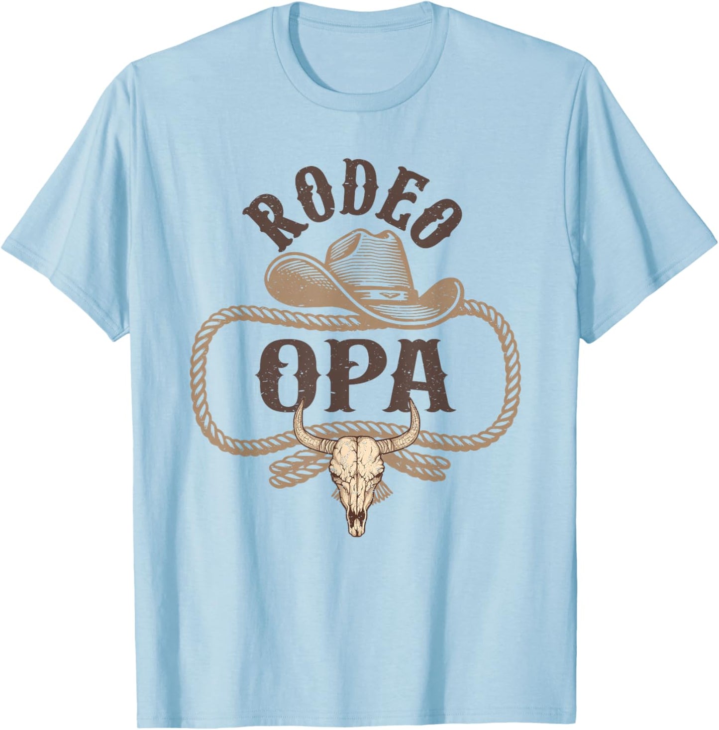 Rodeo Opa Cowboy Cowgirl Birthday Matching Family T-Shirt - T-Shirt | Light Blue