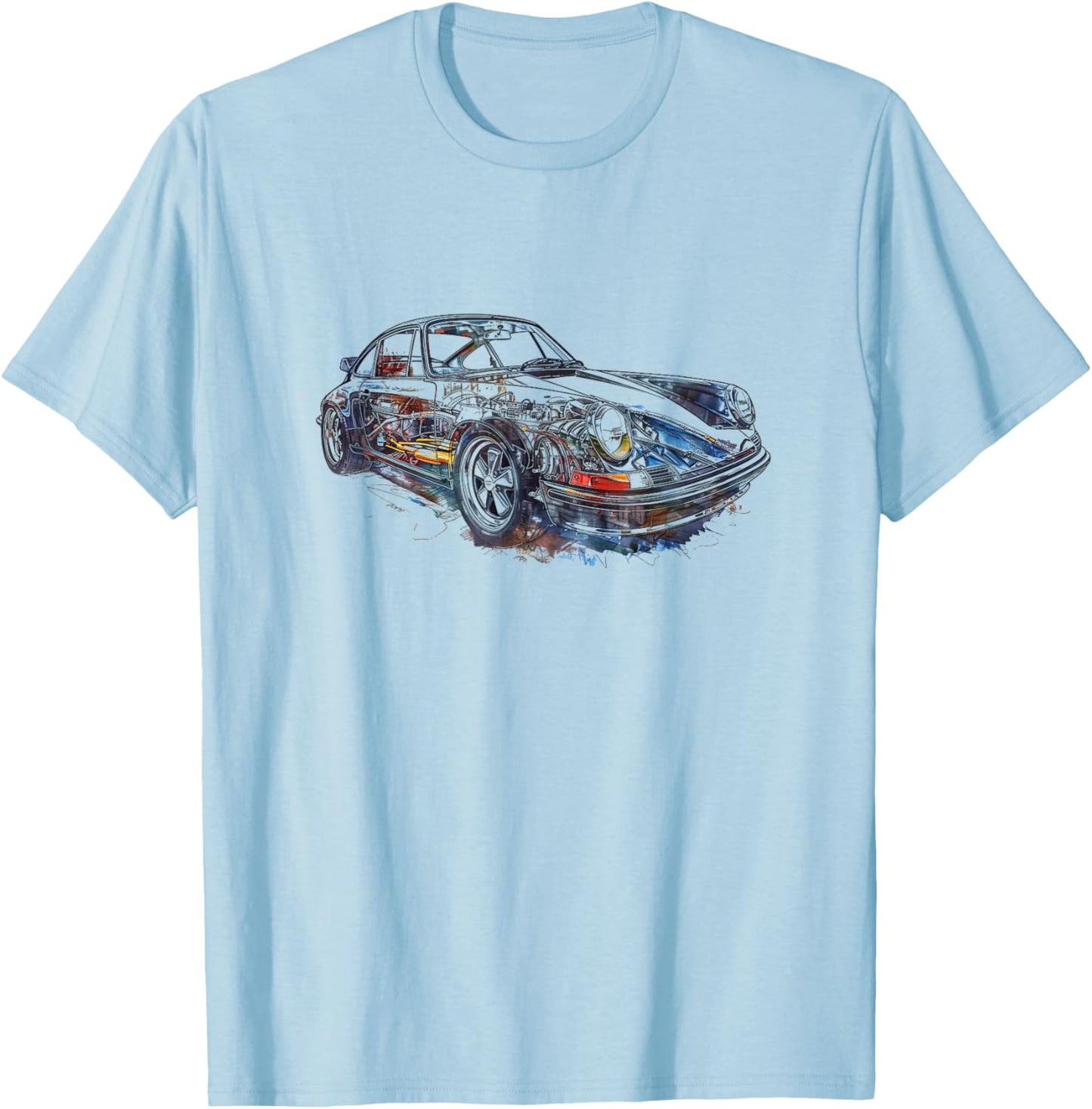 Vintage 911 Classic Sports Car T-Shirt - T-Shirt | Light Blue