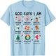 God Says I Am Cute Christmas Xmas Christian Boys Girls T-Shirt - T-Shirt | Light Blue