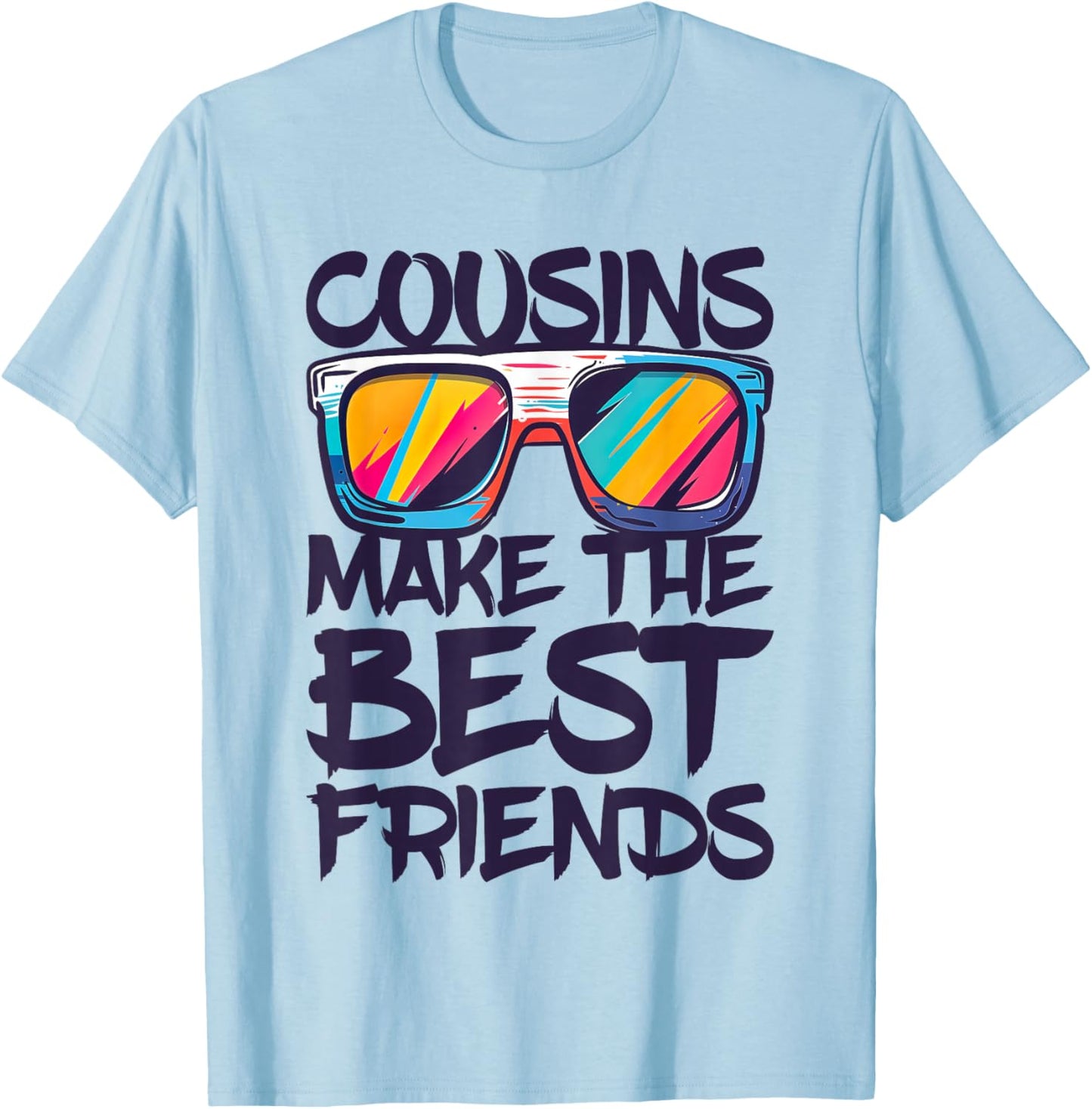 Cousins Make The Best Friends Shirt Boy Girl Cousin Crew T-Shirt - T-Shirt | Light Blue