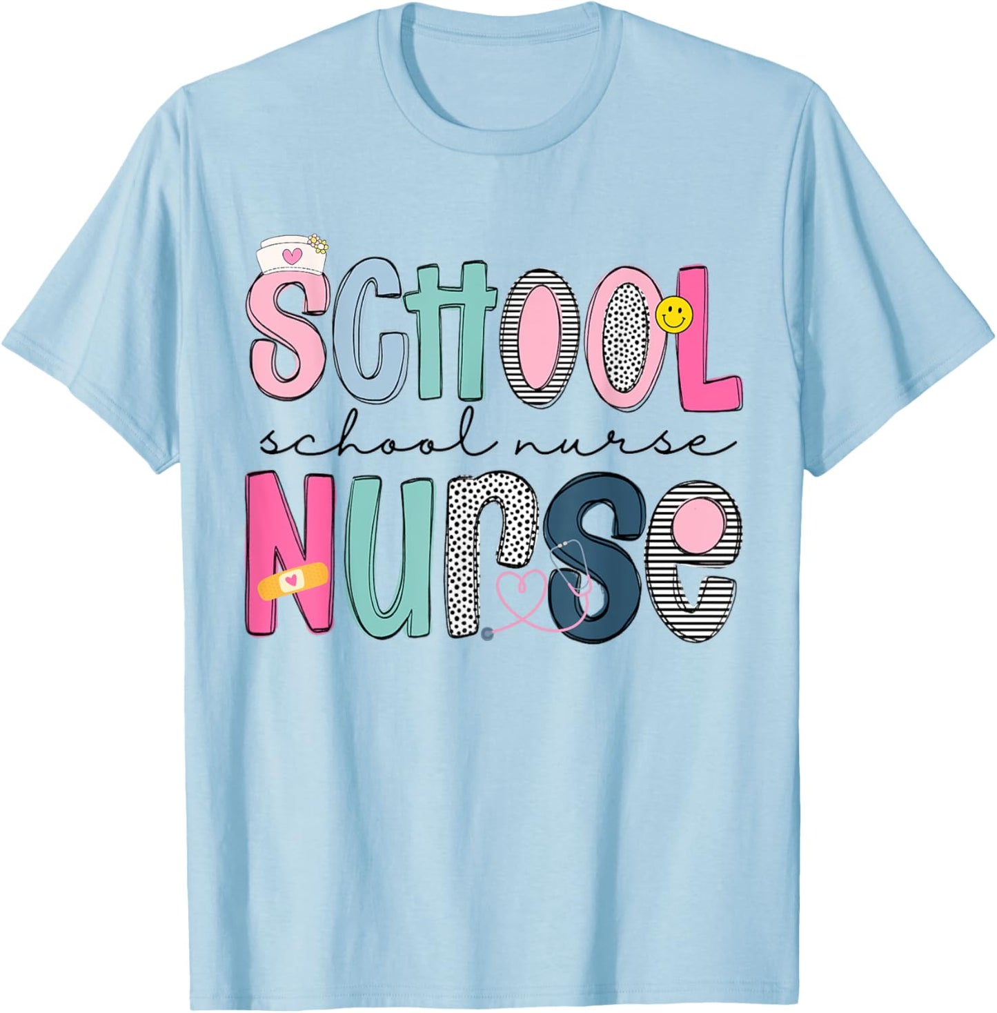 School Nurse Appreciation Day for Best Nurses Back to School T-Shirt - T-Shirt | Light Blue