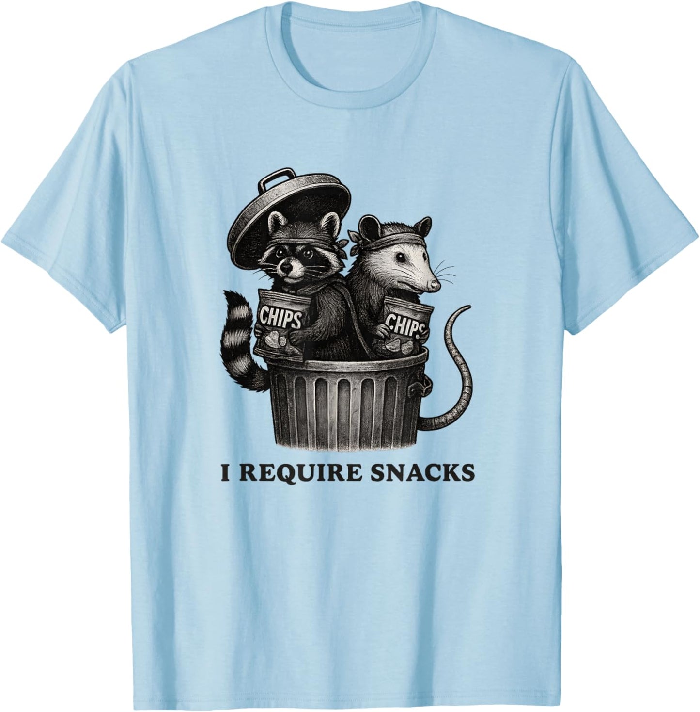 Woodland Critter Humor T-Shirt - T-Shirt | Light Blue