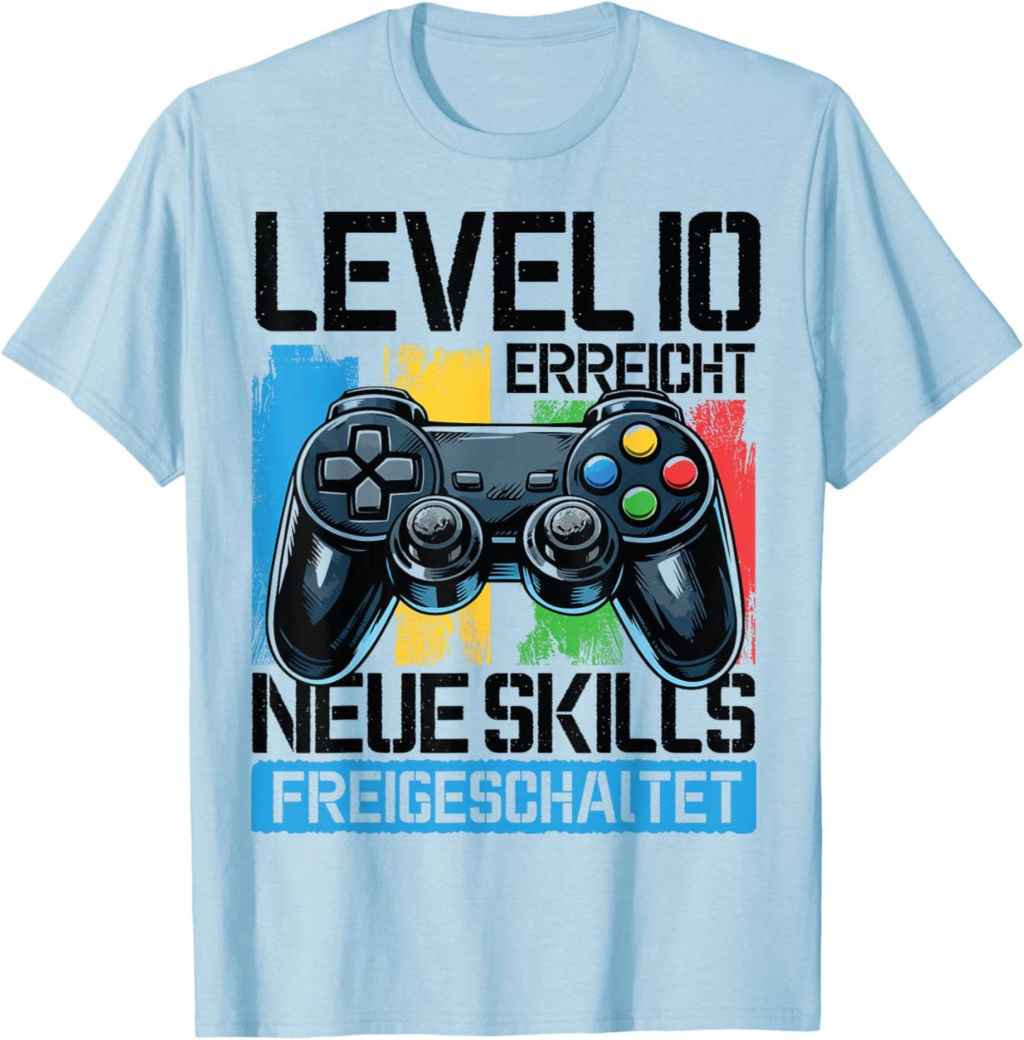 10. Geburtstag Jungen Video Gamer Level 10 Erreicht Kids T-Shirt - T-Shirt | Light Blue