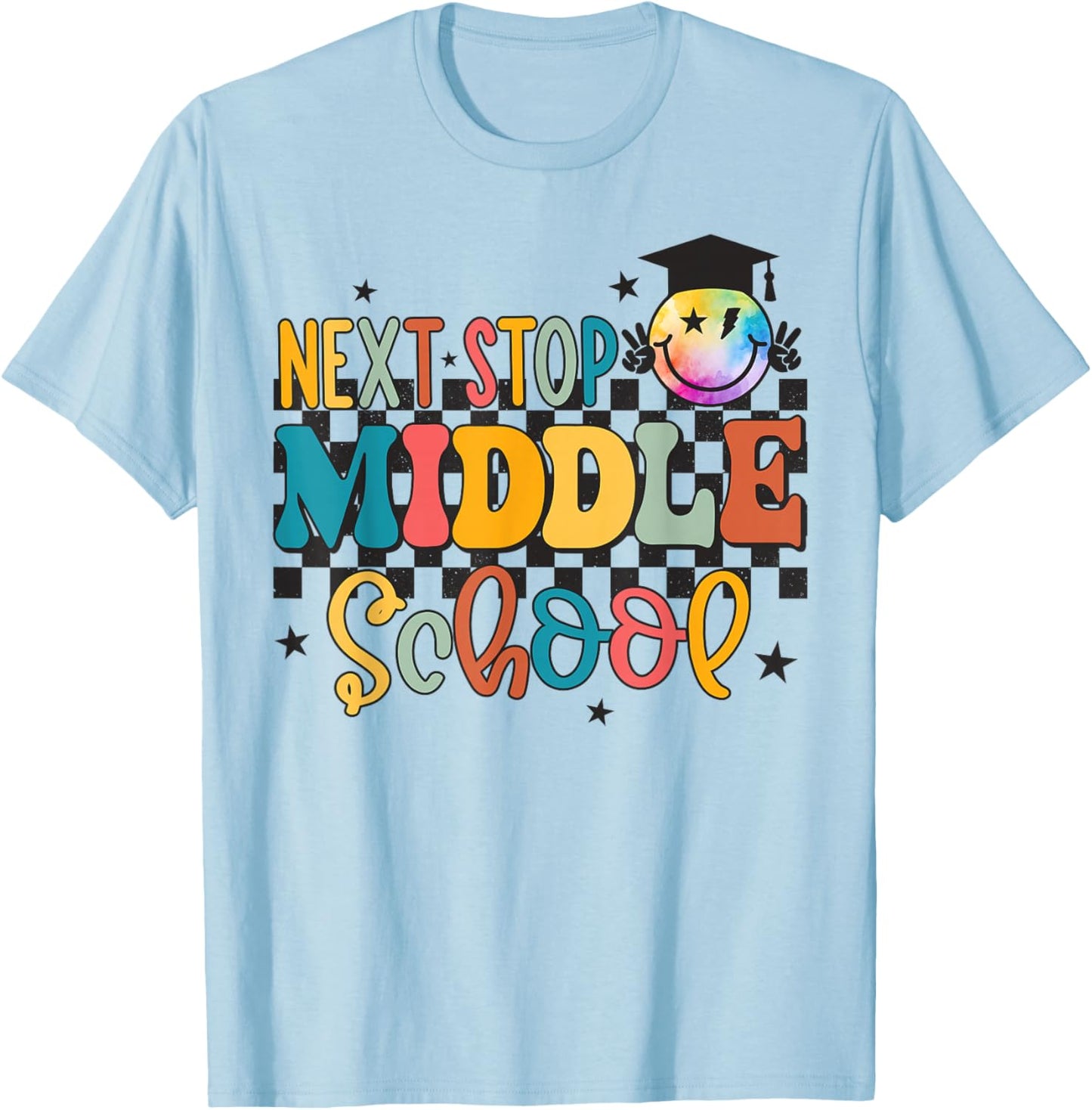 Next Stop Middle School Elementary School Graduation 2024 T-Shirt - T-Shirt | Light Blue