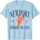 Newport Rhode Island Est. 1639 - Old Money, Aesthetic T-Shirt - T-Shirt | Light Blue