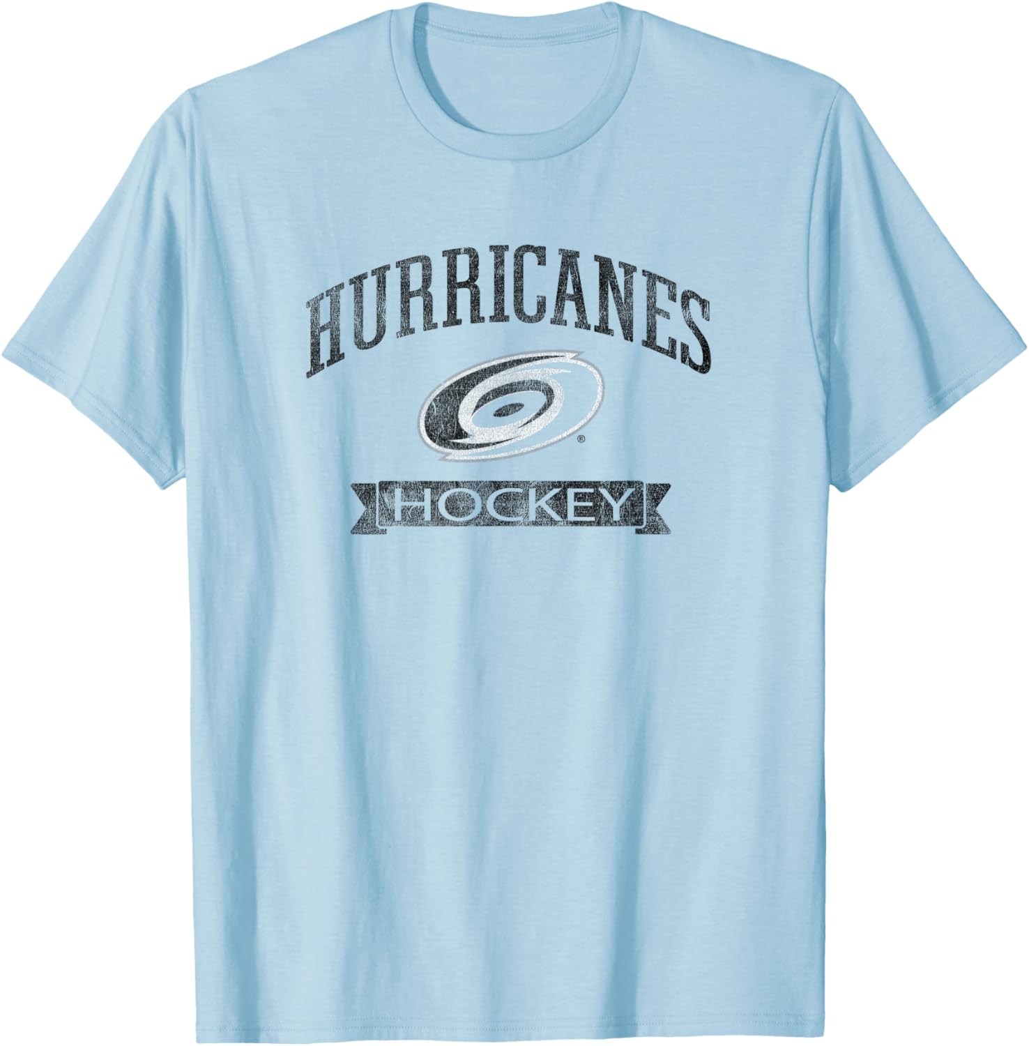 Carolina Hurricanes Vintage Hockey Red Officially Licensed T-Shirt - T-Shirt | Light Blue