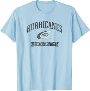 Carolina Hurricanes Vintage Hockey Red Officially Licensed T-Shirt - T-Shirt | Light Blue