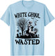 Funny Halloween Drinking Party White Ghoul Wasted Men Women T-Shirt - T-Shirt | Light Blue