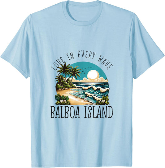 Love in every wave - Balboa Island T-Shirt - T-Shirt | Light Blue
