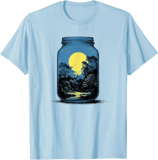 Appalachian Moonshine Jar Outdoor Appalachia T-Shirt - T-Shirt | Light Blue