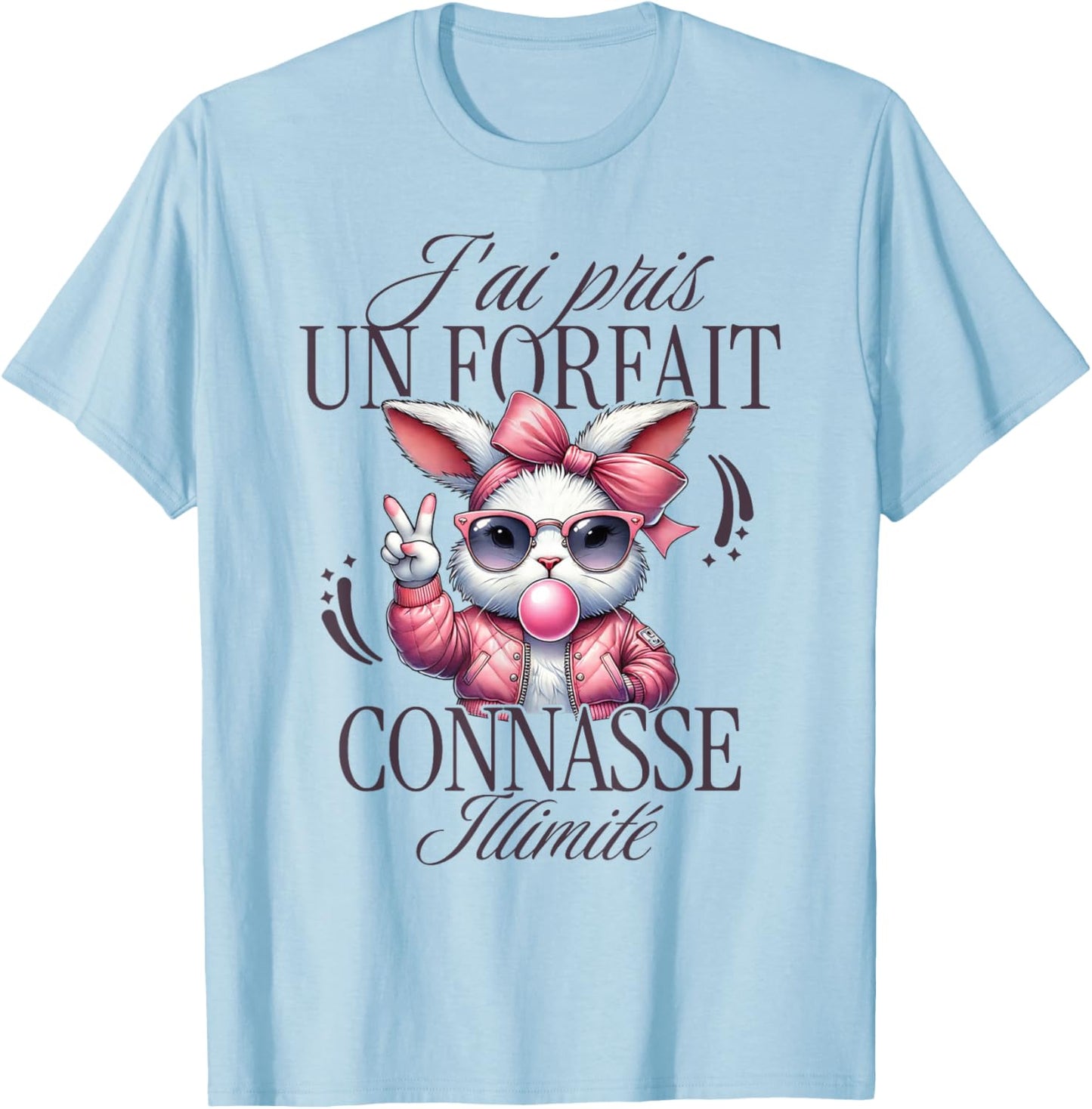 I took an Unlimited Connasse Package – Woman Character T-Shirt - T-Shirt | Light Blue
