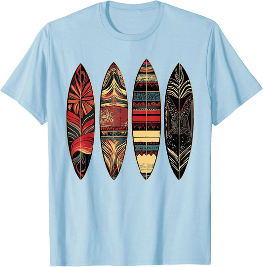 Hawaii Surfboarder Lifestyle Beach Surf Surf Summer Camps , Red, S T-Shirt - T-Shirt | Light Blue