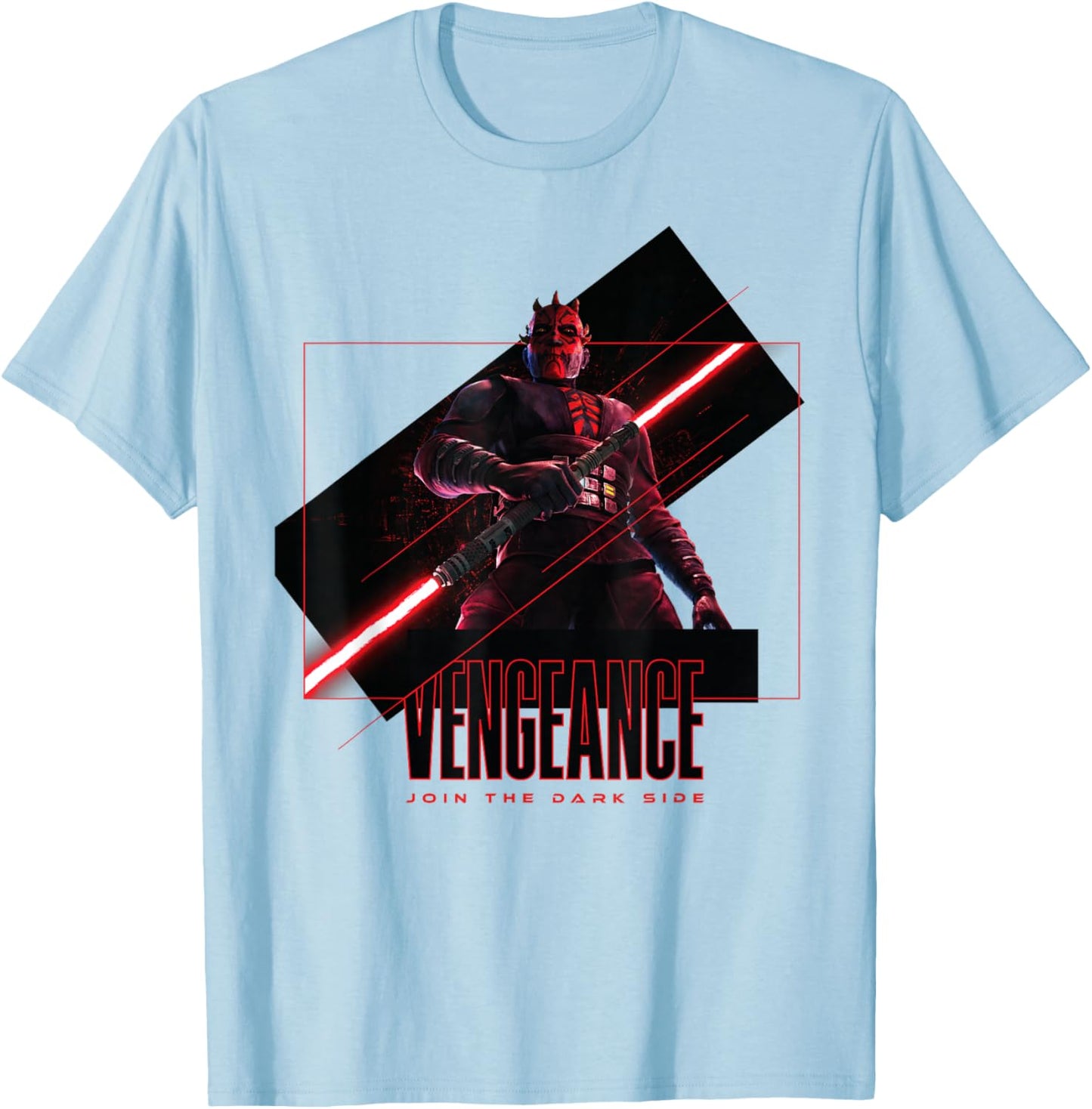 Star Wars Maul Shadow Lord Vengeance Join The Dark Side T-Shirt - T-Shirt | Light Blue