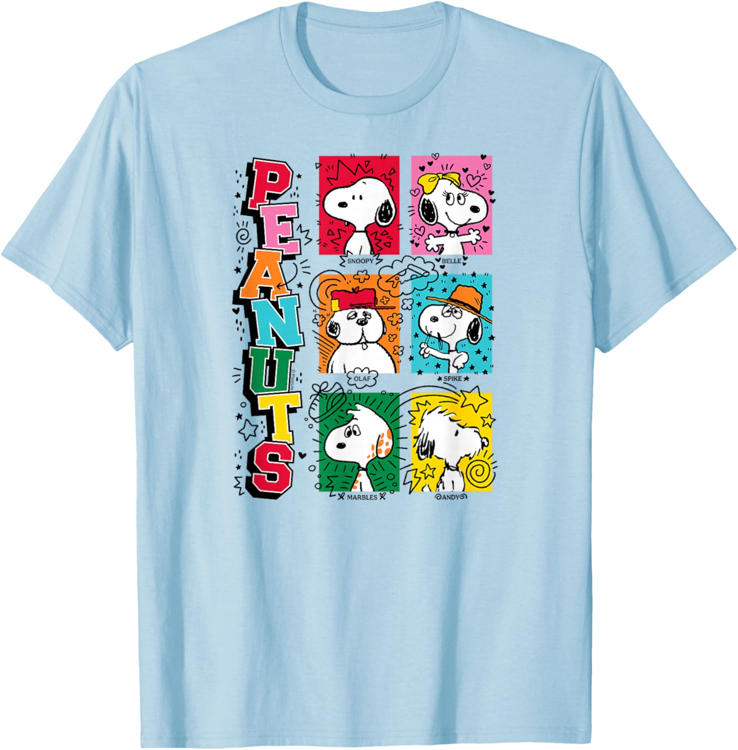 Peanuts - Snoopy's Siblings Yearbook T-Shirt - T-Shirt | Light Blue
