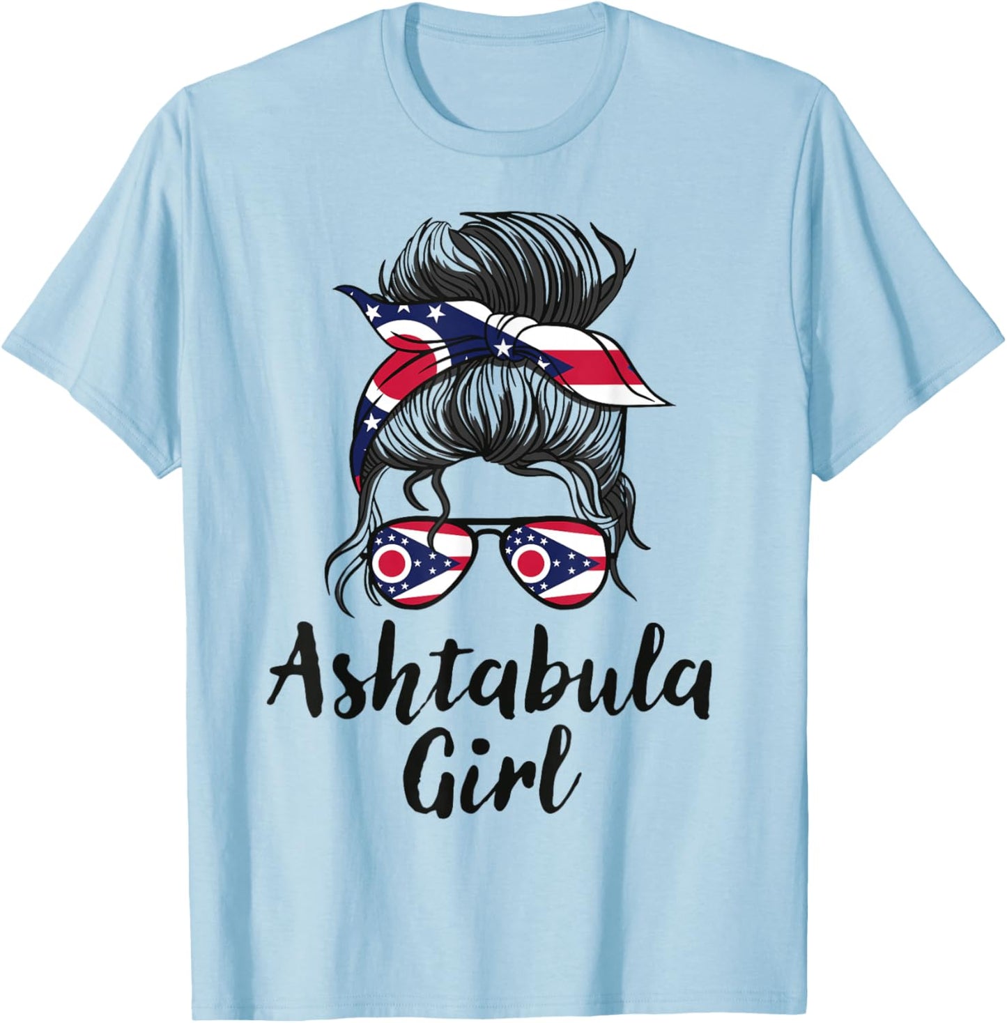Ashtabula Ohio Women Girl T-Shirt - T-Shirt | Light Blue