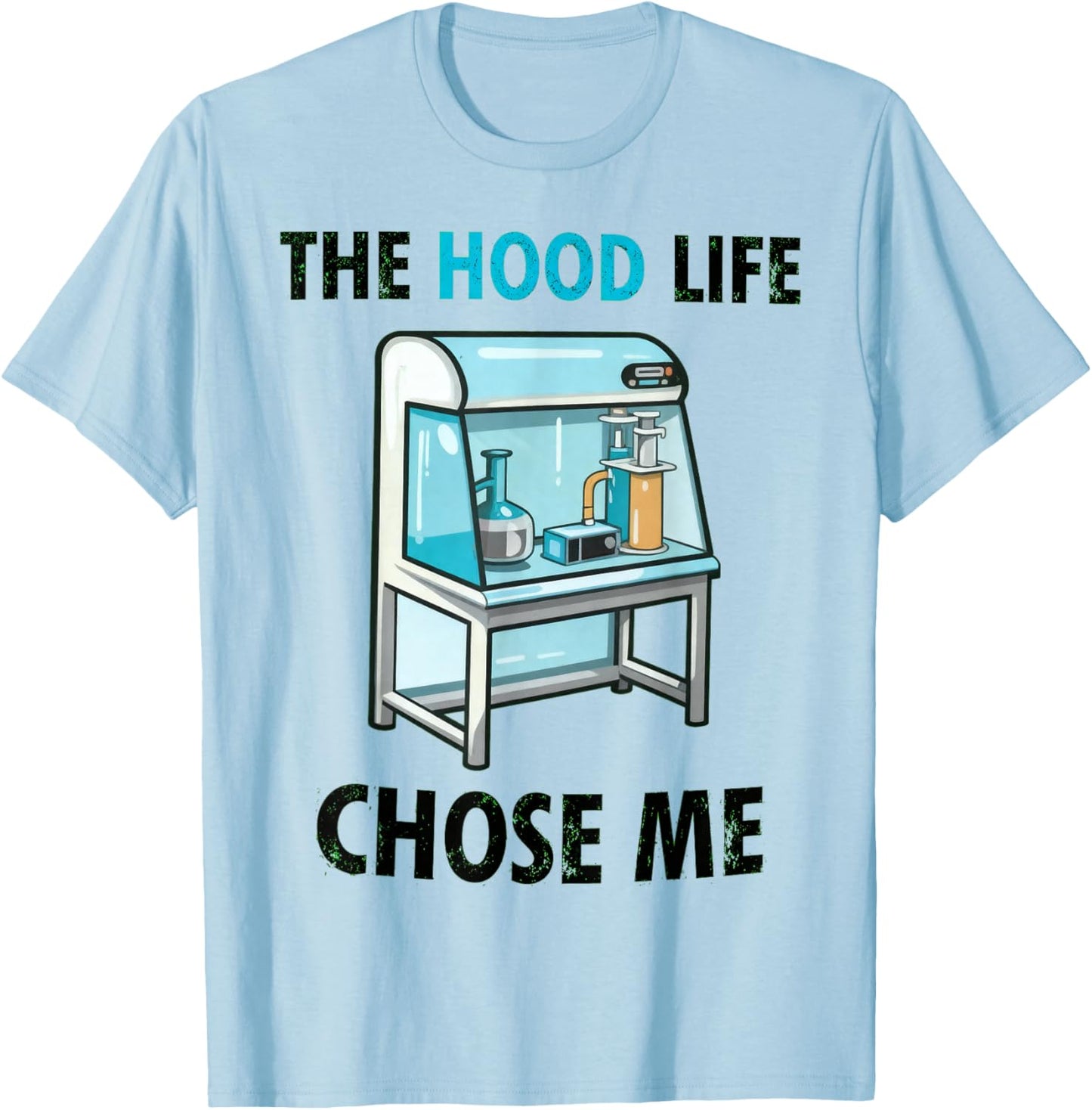 Unique Hood Life Science Mug Perfect for Chemistry, Biology T-Shirt - T-Shirt | Light Blue