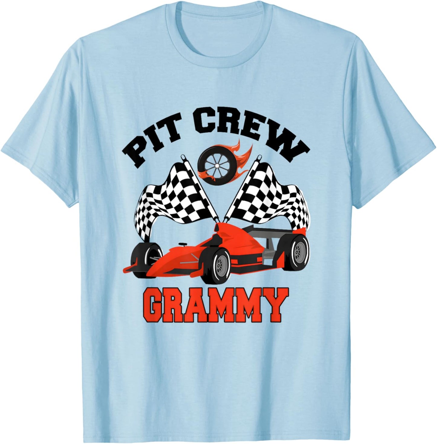Grammy Pit Crew Race Car Birthday Family Racing T-Shirt - T-Shirt | Light Blue