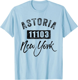 Astoria NY 11103 Queens Hometown Tourist Souvenir Zip Code T-Shirt - T-Shirt | Light Blue