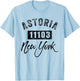 Astoria NY 11103 Queens Hometown Tourist Souvenir Zip Code T-Shirt - T-Shirt | Light Blue